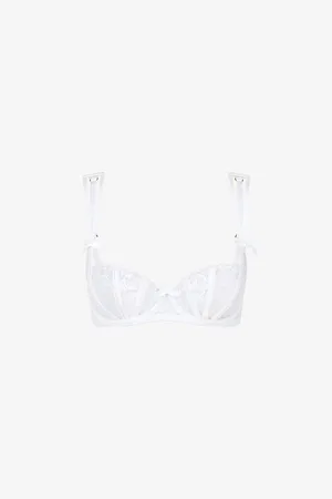 Agent Provocateur Womens Rosia Bow-Embroidered Underwired Woven Bra
