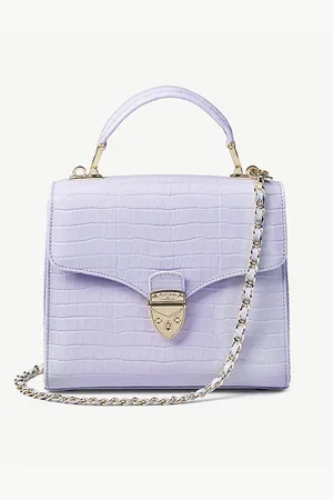 ASPINAL OF LONDON Womens Mayfair Medium Croc-Embossed Leather Tote Bag