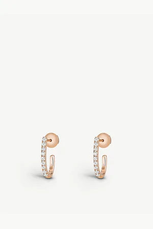 MESSIKA Gatsby 18ct Rose-Gold and Diamond Hoop Earrings
