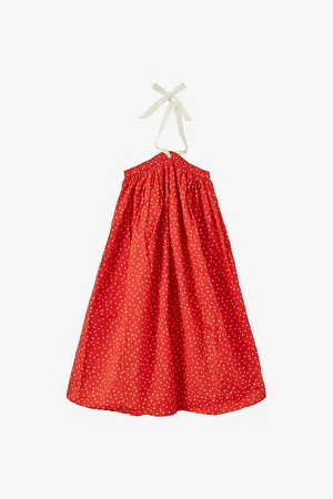 Caramel Agave Poppy-Print Seersucker-Cotton Dress 3-12 Years