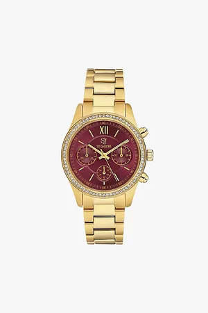 Sif Jakobs Sj-W2407-Cz-Yg Domenica 18ct Yellow Gold-Plated and Zirconia Quartz Watch