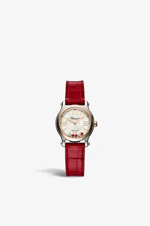 Chopard 278573-6026 Happy Sport 18ct Rose-Gold, Ruby and 0.06ct Brilliant-Cut Diamond Automatic Watch