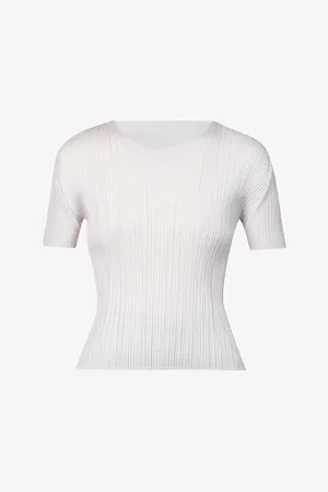 PLEATS PLEASE ISSEY MIYAKE Womens Basics High-Neck Pleat Knitted Top