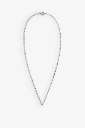 YVONNE LÉON Collier Solitaire 18ct White-Gold and 0.10ct Brilliant-Cut Diamond Necklace