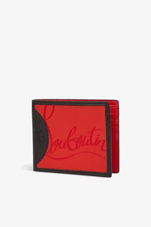 Christian Louboutin Mens Coolcard Logo-Plaque Leather Bifold Wallet