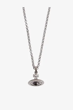 Vivienne Westwood Petite Orb Ruthenium-Plated Brass Pendant Necklace