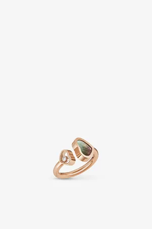 Chopard Happy Hearts 18ct Rose-Gold, 0.04ct Diamond and Mother-Of-Pearl Ring