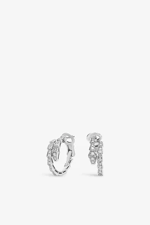 Bvlgari Serpenti Viper 18ct White-Gold and 0.75ct Diamond Earrings