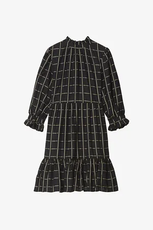 By Malina Womens Arya Checked Woven Mini Dress