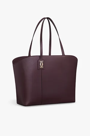 Cartier Womens C De Leather Tote Bag