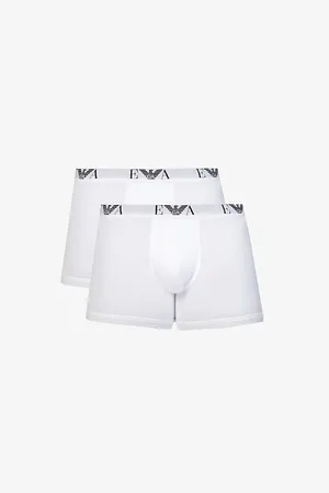 Emporio Armani Mens Pack Of Two Logo-Embellished Stretch-Cotton Boxers