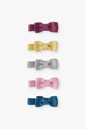 MIMI & LULA Martha Set Of Five Fabric Bow Hair Clips