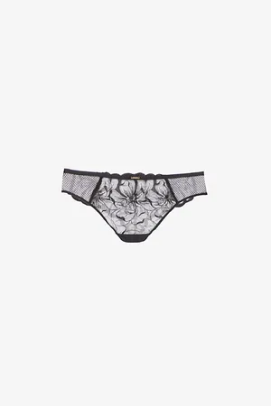 Chantelle Womens Fleurs Tanga Embroidered Briefs