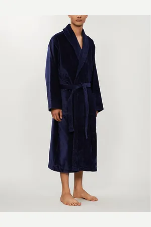 DEREK ROSE Mens Tritan Cotton Dressing Gown