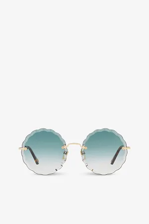 Chloé Womens Ch0047S Metal Scalloped Round-Frame Sunglasses