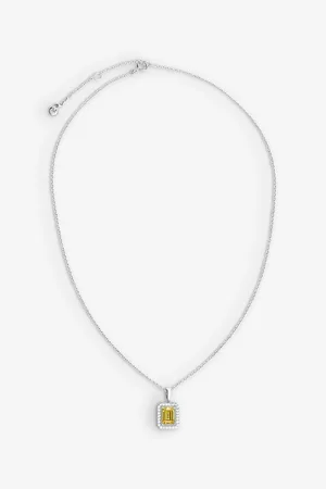 CARAT* London Womens Eton Sterling and 1.5ct Cubic Zirconia Necklace Xx