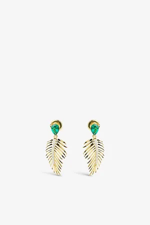 CARAT* London Womens Palma Yellow -Plated Vermeil Sterling-Silver Earrings