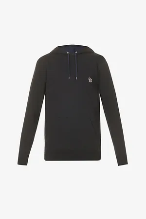 Paul Smith Mens Zebra-Embroidered Cotton Hoody