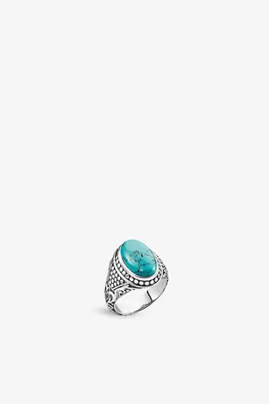 Thomas Sabo Mens Arizona Sterling Silver and Faux- Stone Signet Ring