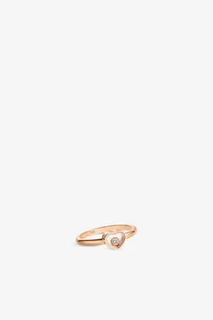 Chopard My Happy Hearts 18ct Rose-Gold and 0.05ct Brilliant-Cut Diamond Ring