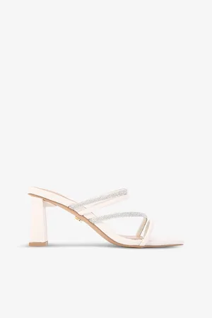Kurt Geiger Womens Sasha Embellished Faux-Leather Sandals