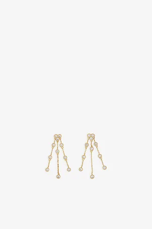 Maje Nelibo Crystal-Embellished Gold-Tone Brass Drop Earrings