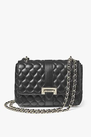 ASPINAL OF LONDON Womens Lottie Branded-Hardware Quilted Leather Shoulder Bag