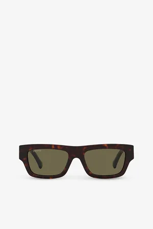 Gucci Womens Gc002051 Gg1301S Rectangle-Frame Acetate Sunglasses