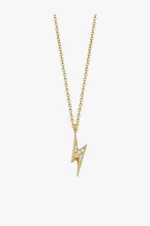 ASTLEY CLARKE Womens Biography Lightening-Bold Diamond and 14ct Yellow-Gold Necklace