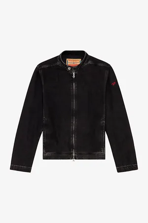 Diesel Mens Glory Logo-Embordered Denim Jacket