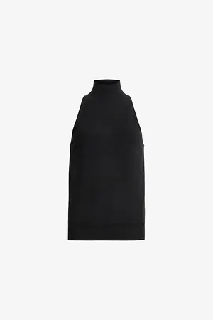 AllSaints Womens Connie Slim-Fit Roll-Neck Merino-Wool Top
