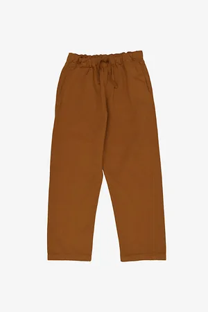 Caramel Leda Drawstring Cotton-Twill Trousers 3-16 Years