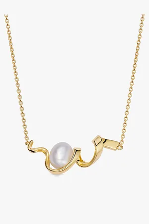 ASTLEY CLARKE Womens Floe 18ct Yellow Gold-Plated Vermeil Sterling-Silver and Freshwater-Pearl Necklace