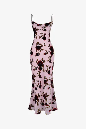 House Of Cb Womens Serena Floral-Print Stretch-Woven Maxi Dress