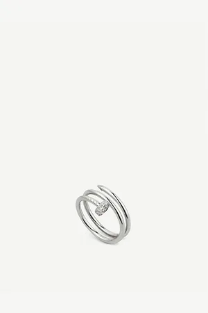 Cartier Juste Un Clou 18ct White-Gold and 0.08ct Brilliant-Cut Diamond Ring