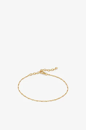 Monica Vinader Womens Station 18ct -Plated Vermeil Sterling-Silver Chain Bracelet