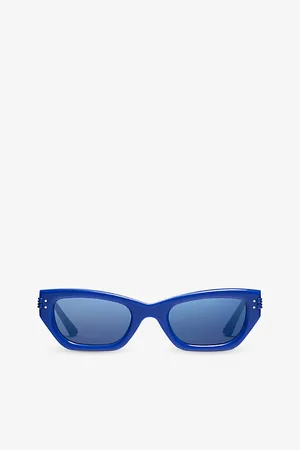 Gentle Monster Womens Vis Viva Bl2 Cat-Eye Branded-Arm Acetate Sunglasses