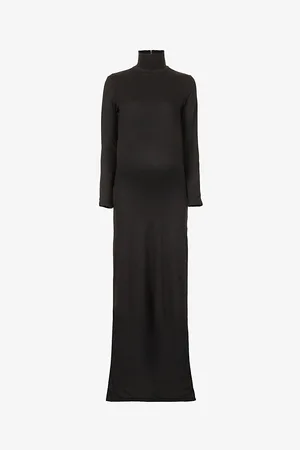 Bumpsuit Womens Maternity The Monica Turtleneck Stretch-Jersey Maxi Dress
