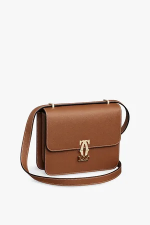 Cartier Womens C De Mini Leather Cross-Body Bag