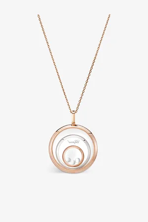 Chopard Happy Spirit 18ct Rose-Gold, White-Gold and 0.28ct Diamond Necklace