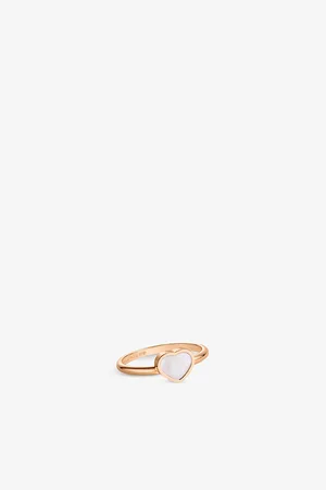 Chopard My Happy Hearts 18ct Rose-Gold and Mother-Of-Pearl Ring