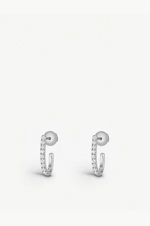 MESSIKA Gatsby 18ct White-Gold and Diamond Hoop Earrings