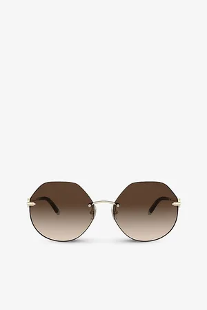 Tiffany & Co. Womens Tf3077 Irregular-Frame Metal Sunglasses