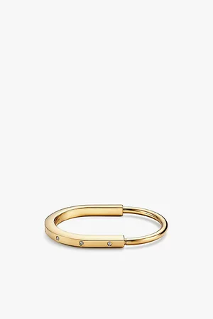 Tiffany & Co. Tiffany Lock 18ct Yellow-Gold and 0.31ct Diamond Bangle Bracelet