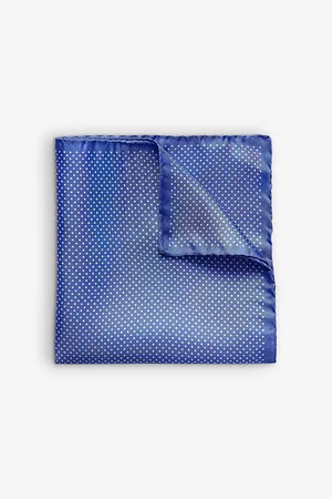 Eton Mens Polka-Dot Silk Pocket Square