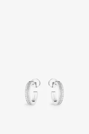 Boucheron Quatre Radiant Edition 18ct White-Gold 0.24ct Diamond Hoop Earrings