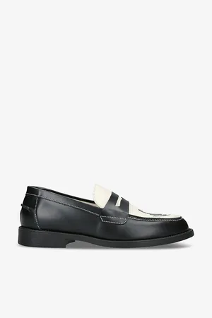 Duke & Dexter Mens Wilde Scorpion Leather Penny Loafers