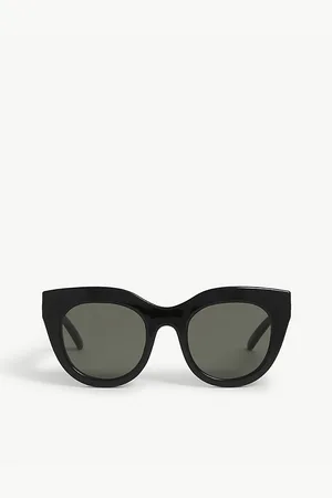 Le Specs Womens Air Heart Cat-Eye Acetate Sunglasses