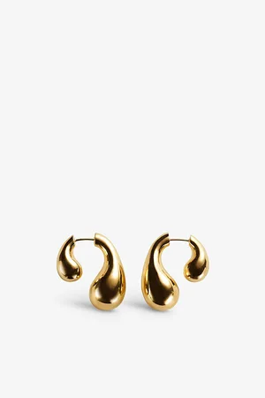 Bottega Veneta Womens Drop 18ct -Plated Sterling-Silver Earrings