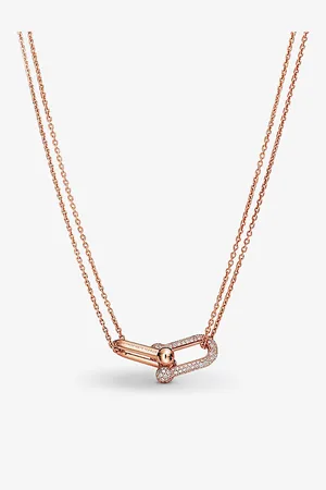 Tiffany & Co. Tiffany Hardwear 18ct Rose-Gold and 0.74ct Pavé Diamonds Double-Link Pendant Necklace